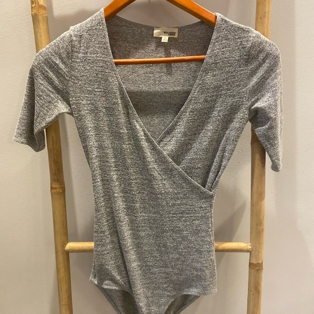 Wilfred Gray Wrap Bodysuit - Xsmall